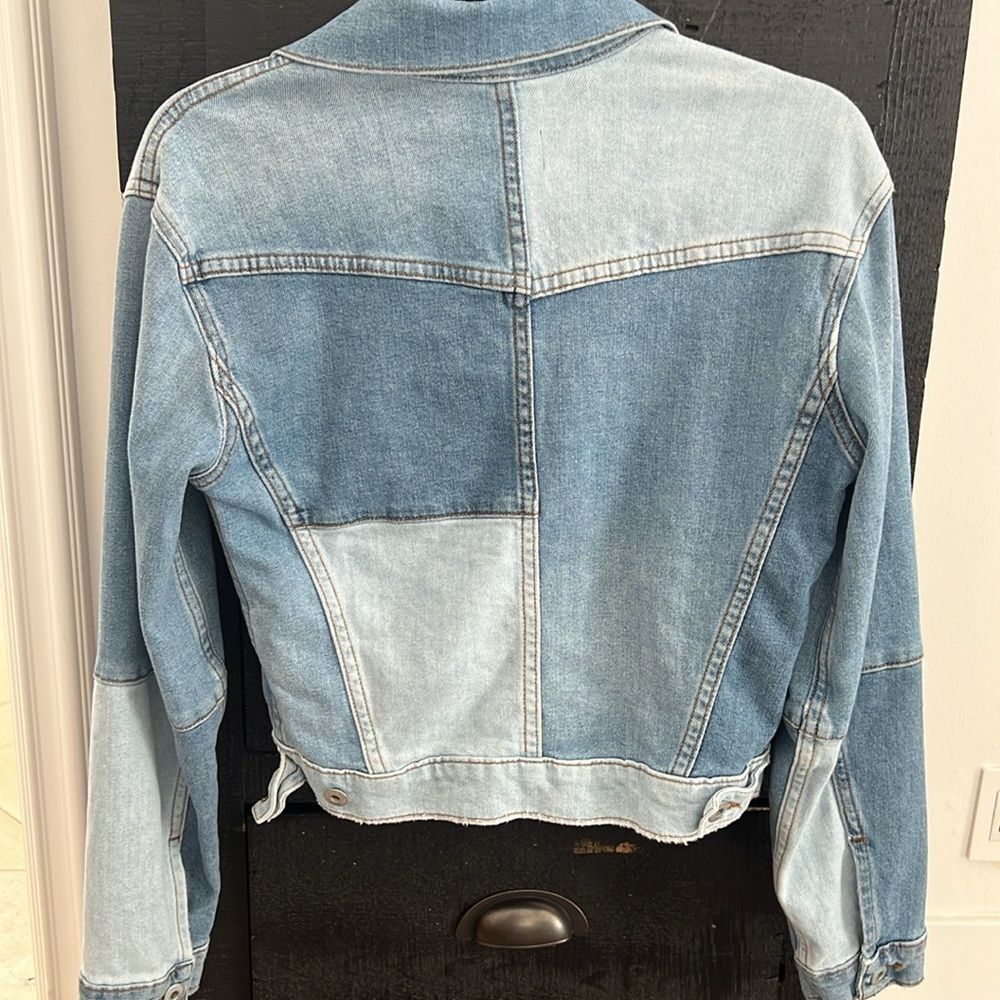 Jonathan Simkhai Wren Patchwork Denim Jacket Xs - image 7